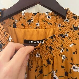 Long sleeve Flower print dress